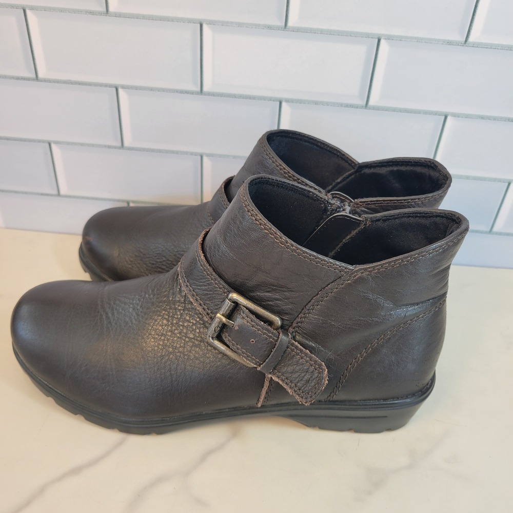 Skechers Womens Metronome Mod Squad Chocolate Leather‎ Ankle Booties Size 8